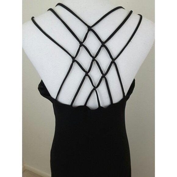 CACHET~Women's Size 12~Black Sleeveless Party Prom Maxi Dress. - Picture 6 of 7